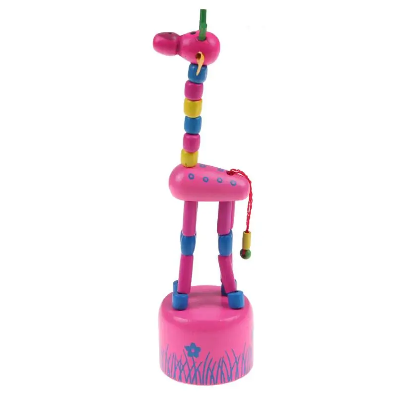 Wooden Toys Simulation Giraffe Blocks Rocking Dance Stand By Wire Control Learning Education Fun Funny Gadgets Interesting | Игрушки и