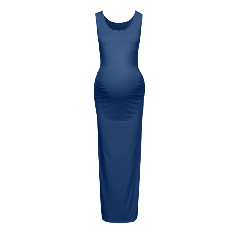 Летнее Повседневное платье для беременных с v образным вырезом Одежда женщин