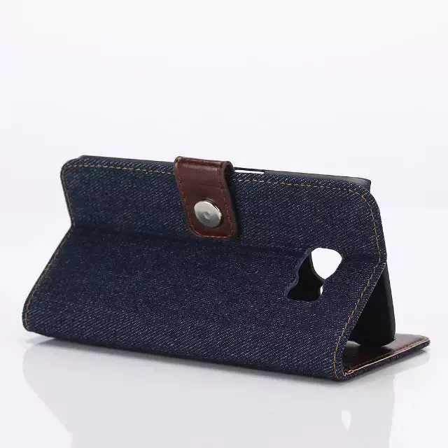 100pcs/lot New Denim Leather Wallet Case For Samsung Galaxy S6 Edge G9250 Phone Bag Flip Cover Stand With Card Slots Wholesale |