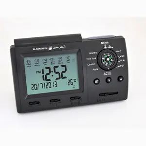 1 шт., мусульманские настольные часы, Молящиеся, исламские, азан, 1500, город, часы, Атан адхан, Кибла, сала, молитва, поддержка, компас, бесплатная доставка