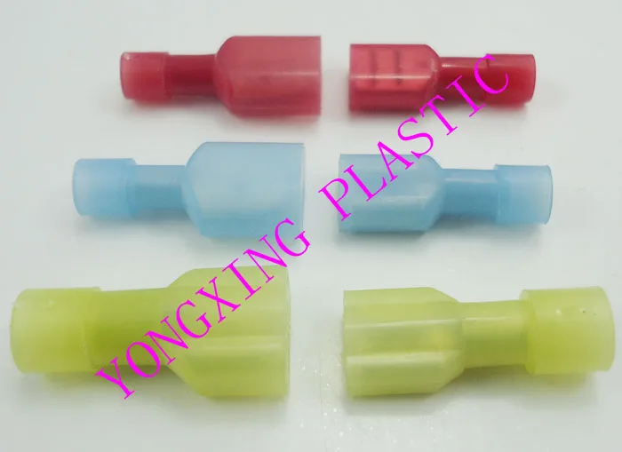 

200pcs(100pair) MDFN1.25-250/2-250/5.5-250/FDFN1.25-250/2-250/5.5-250 nylonmale and female insulating Electrical Crimp Terminal
