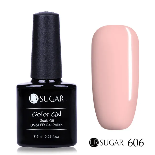 606 Ur Sugar красный Гель-лак Ультрафиолетовый гель с блестками красочный Гель-лак для дизайна ногтей отмачиваемый УФ-Гель-лак Базовое покрытие без протирания верхнее покрытие - Цвет: 606