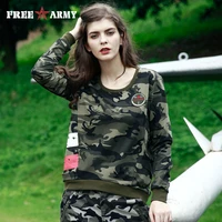 free army autumn winter women hoodies sweatshirt with pocket long style pullover tops camouflage women military tracksuit m 3xl