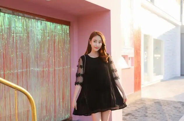 Платье для беременных с круглым вырезом и цветами | Мать ребенок