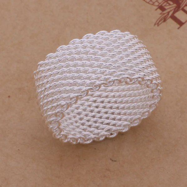 Кольцо унисекс на палец с посеребренным покрытием вечерние ювелирные изделия