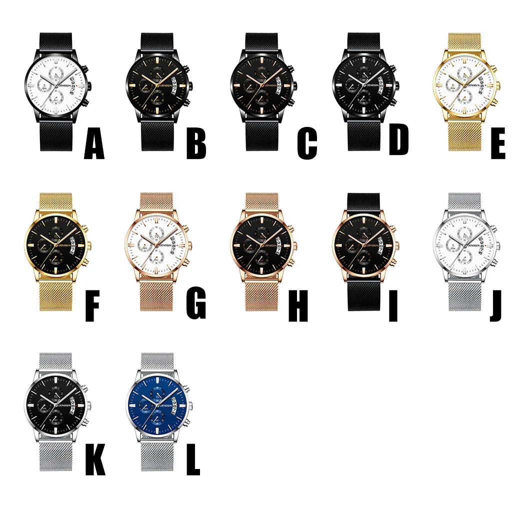 Роскошные часы кварцевые нержавеющая сталь циферблат повседневный браслет