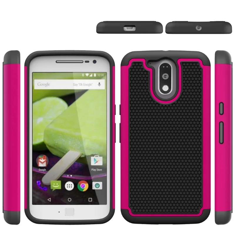 Для Motorola Moto G4 Гибридные Случаи Футбол Зерно PC + Силиконовый Hybrid Shell для G4/G4 Plus |