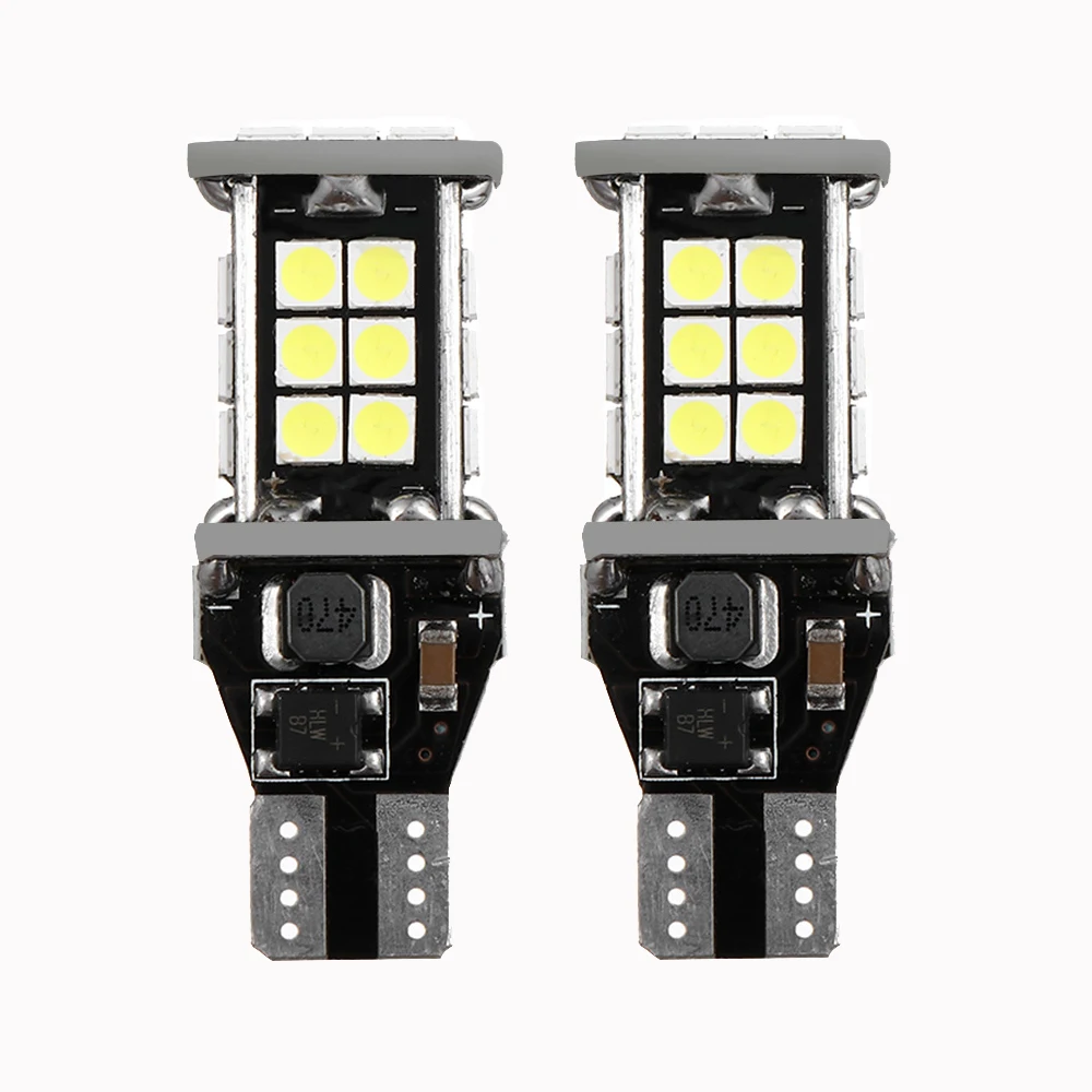 2 шт. T15 W16W 921 912 супер яркий 3030 24 SMD LED CANBUS без ошибки резервного копирования
