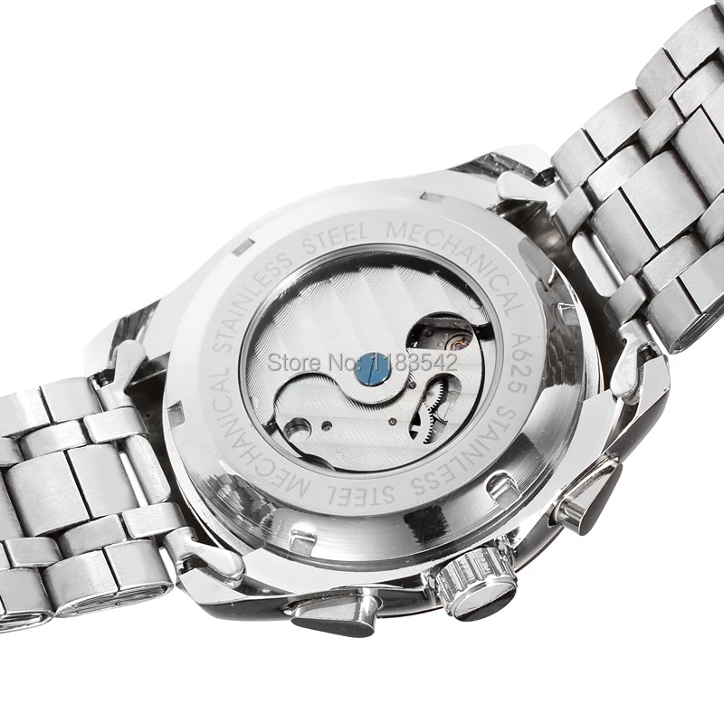 Роскошные Tourbillion FORSINING браслет из нержавеющей стали для мужчин черный циферблат