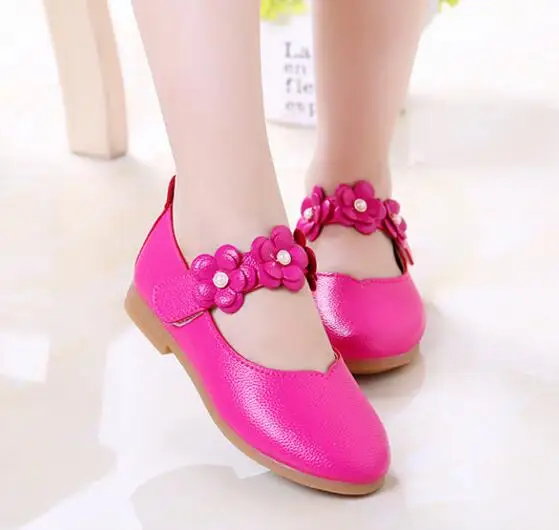 Детские кожаные туфли сандалии для девочек модная брендовая обувь сцены на осень