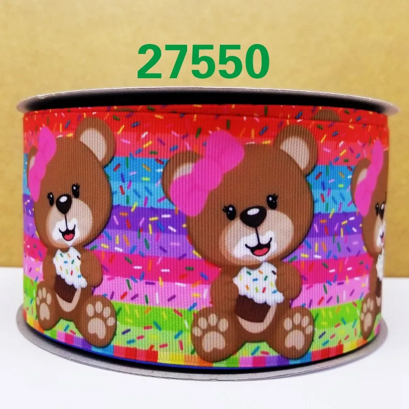 Бесплатная доставка 50 ярдов мультфильм печатных grosgrain ленты 27962 | Дом и сад