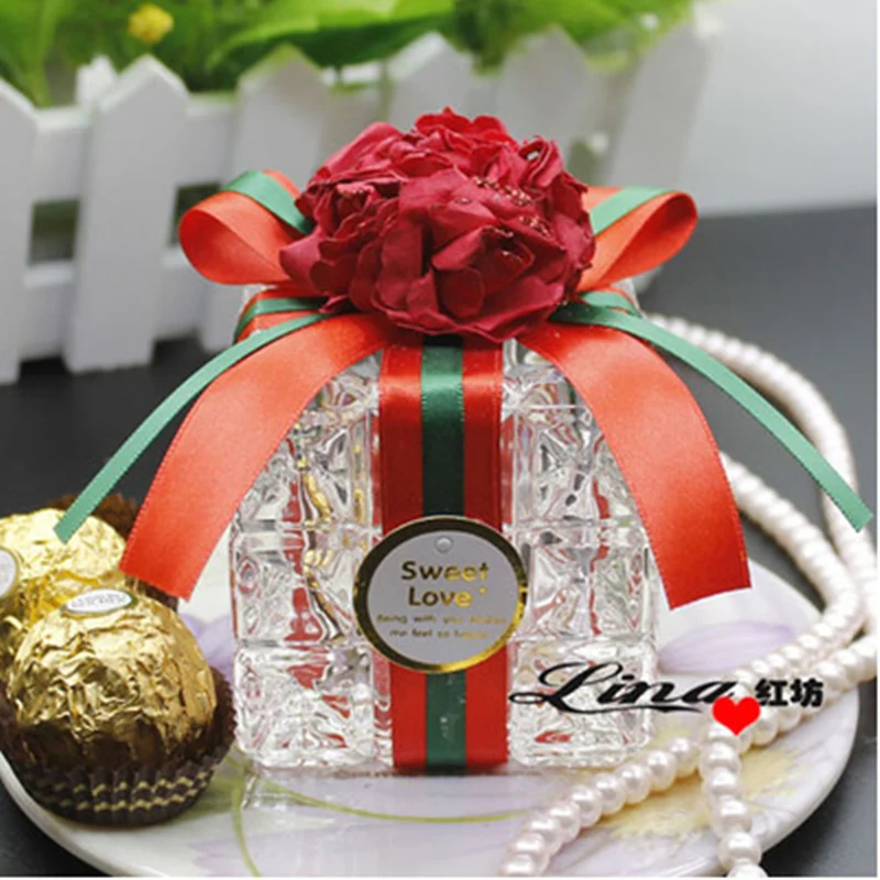 Свадьба желе пудинг Хрустальная стеклянная бутылка мода квадратный цилиндр