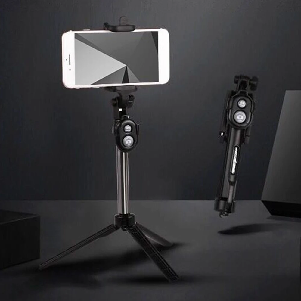 3 in 1 Wireless Bluetooth Selfie Stick and Mini Tripod with Remote Control For iPhone X 8 7 6s plus Portable Monopod | Электроника