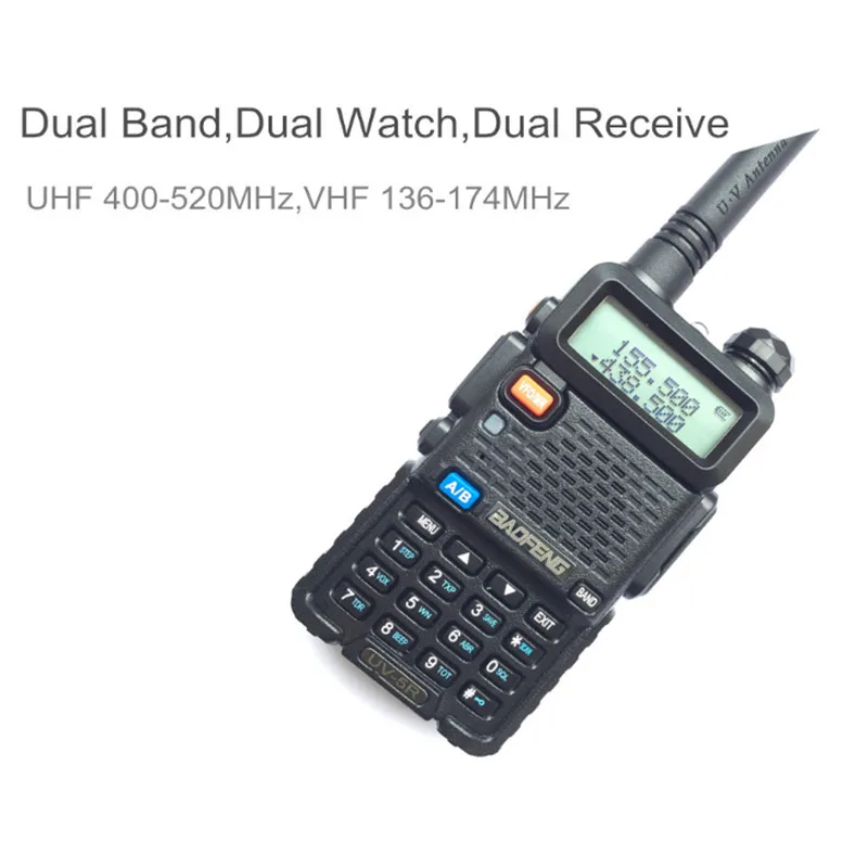 Новая UV-5R портативная рация профессиональная CB радиостанция Baofeng UV5R трансивер 5 Вт VHF UHF портативный UV 5R охотничий радиоприемник