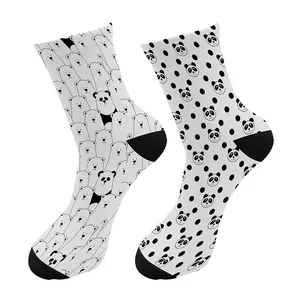Новые милые короткие носки с 3D-принтом панды, мужские длинные носки с забавными животными, пандой, медведем, кавайные носки-трубы для мужчин, Рождественский подарок