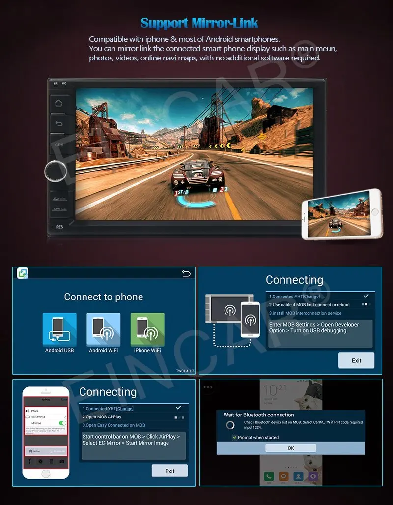 Автомобильный Радио Стерео Android 6 0 четырехъядерный gps навигация в тире 2din