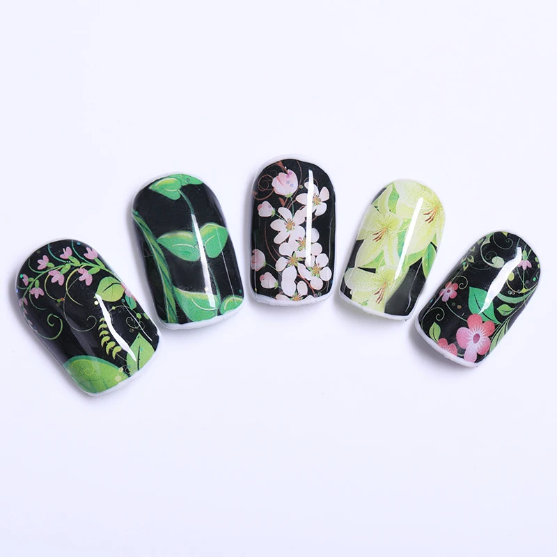 18 Sheets Nail Water Decals Flowers Rose Colorful Pattern Manicure Transfer Stickers Art Decoration | Красота и здоровье