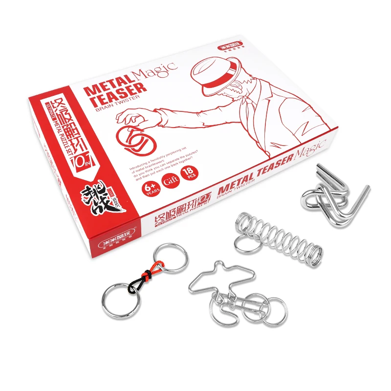 10 шт./компл. металлическая искусственная головоломка для мозга обучающие игрушки