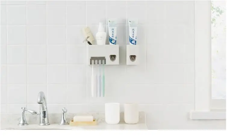 1PC Hot Sale Automatic Toothpaste Dispenser Family Toothbrush Holder set High Quality Bathroom Sets LF 252 | Дом и сад