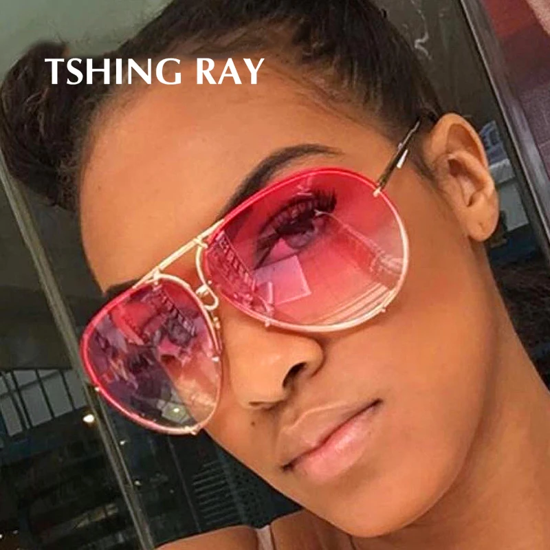 2019 новые модные женские крупные Солнцезащитные очки Мужские брендовые