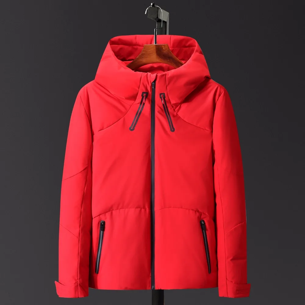 Новинка 2018 зимний мужской пуховик теплый белый утиный пух длинное пальто с