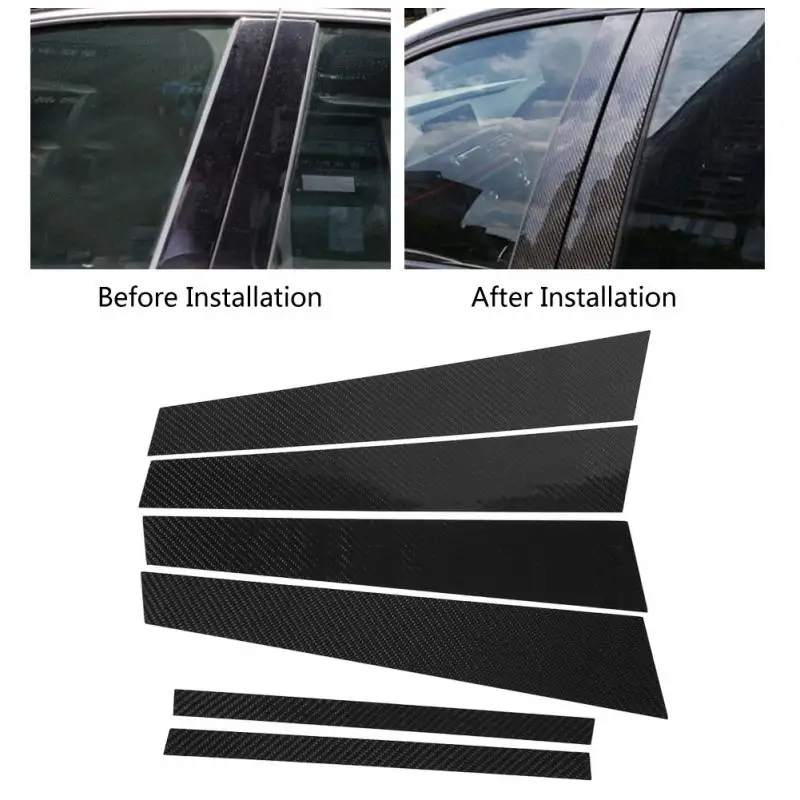 Автомобильное окно из углеродного волокна B-Искусственная Обложка декоративная