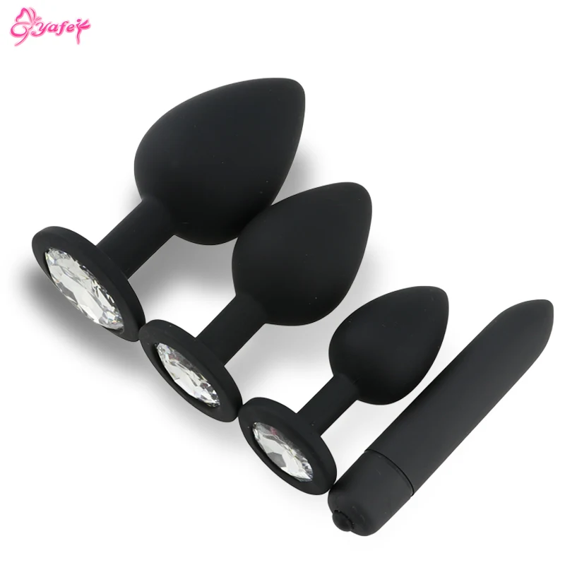 Алмазные анальные секс-игрушки Анальная пробка мужской массажер простаты пуля