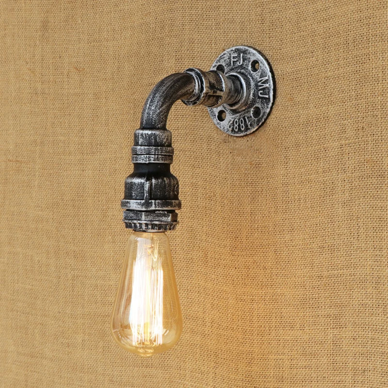 Винтажный Настенный светильник E27 в стиле лофт с водопроводной трубой
