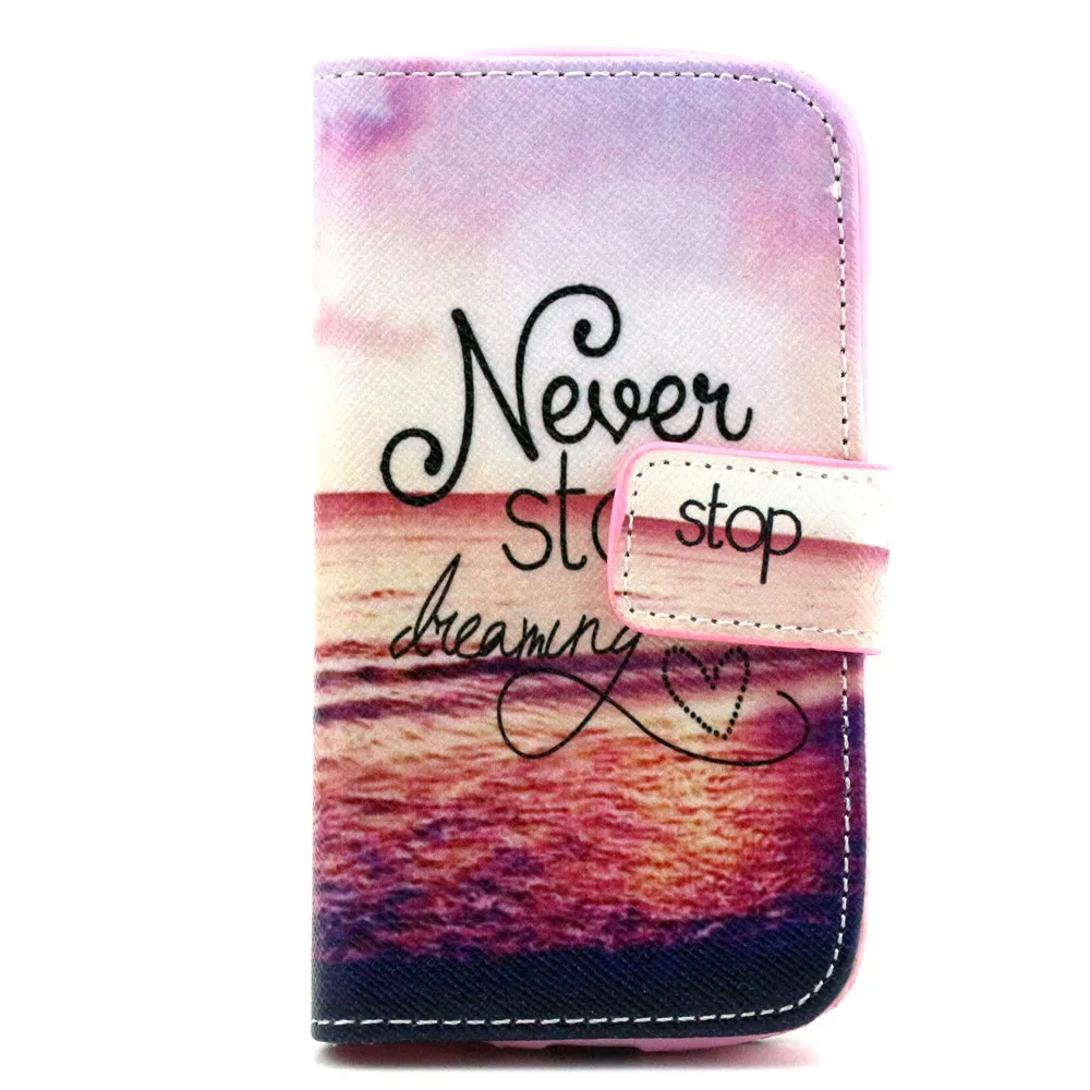 Fashion Painting Case PU Leather Flip Cover For Samsung Galaxy S3 Mini I8190 Cell Phone Bag Wallet Cases With Stand Function |