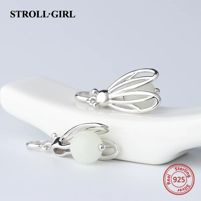 Strollgirl животных bat Firefly бабочка светящиеся шарики DIY прелести Fit Authentic Pandora Браслеты кулон изготовления ювелирных изделий подарки