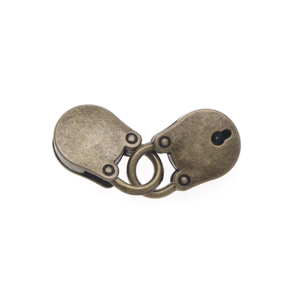 Mini Padlock Small Luggage Box Key Lock Copper Color Home Usage Hardware Decoration Metal Old Vintage Style