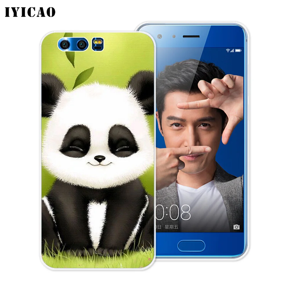 IYICAO милый мультяшный Мягкий силиконовый чехол с пандой для Huawei Y9 Y7 Y6 Prime 2018 Honor 8C 8X8