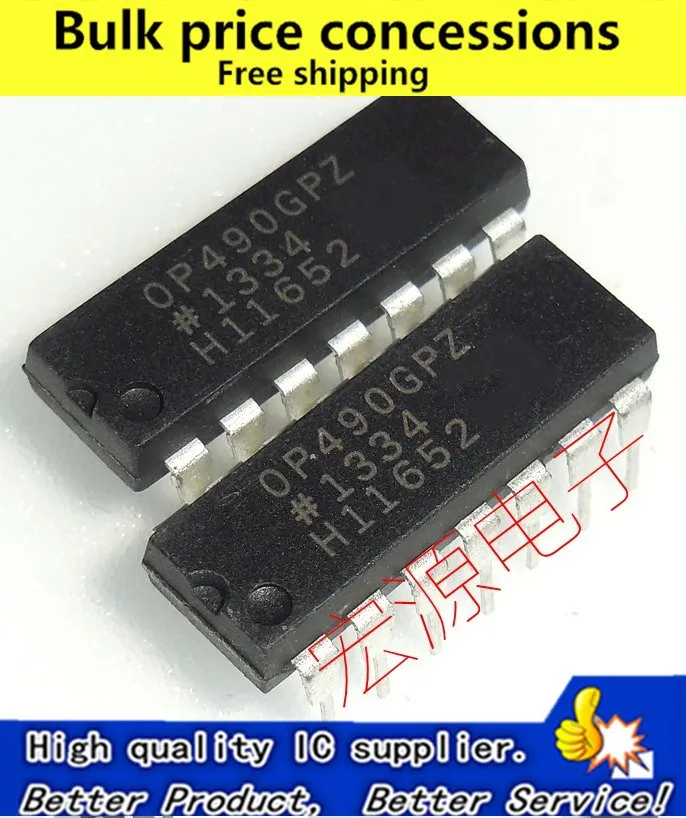 

Бесплатная доставка 10 шт./лот OP490GP OP490 OP490GPZ DIP-14 IC