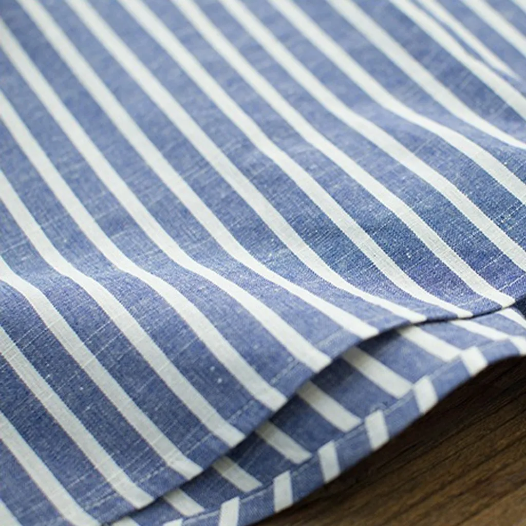 2019 летние женские свободные пляжные платья с талией туника в синюю полоску для