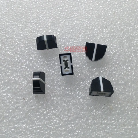 Колпачок фейдера эквалайзера DBX2231 черного цвета, отверстие 11 мм x 9 мм, крышка потенциометра 4 мм, 10 шт., Ручка регулятора уровня