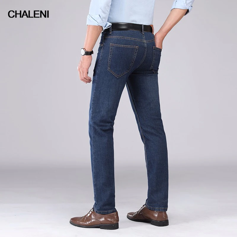 Модные Стиль повседневные джинсы мужской сплошной Цвет длинные штаны стрейч