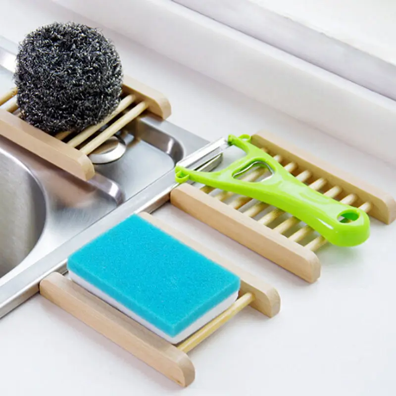 New Hot Soap Holder Storage Organizer Natural Wood Tray Dish Bath Shower Plate Home Bathroom Wash | Обустройство дома