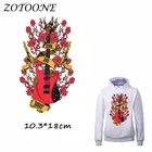 Термоклейкие нашивки ZOTOONE для одежды, термотрансферные пистолеты, гитара, роза, нашивки, а-образные наклейки для футболок, аксессуары сделай сам, аппликация C