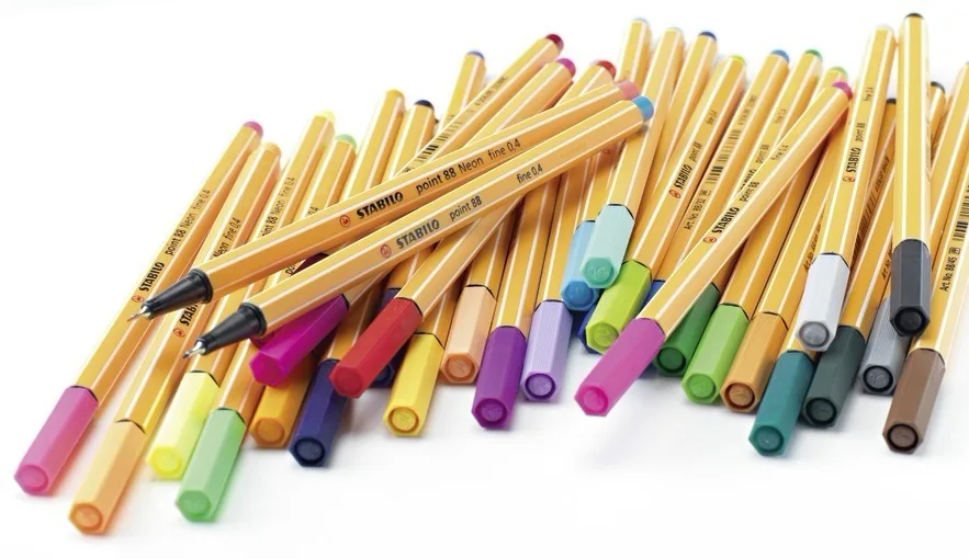 Stabilo Point 88 Fineliner Рисование маркером ручка 0,4 мм 25 цветов готический Набор роликов