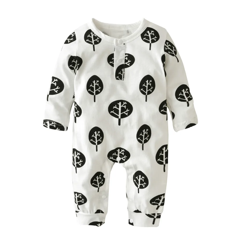 Комбинезоны для маленьких мальчиков и девочек Хлопковый комбинезон с длинными