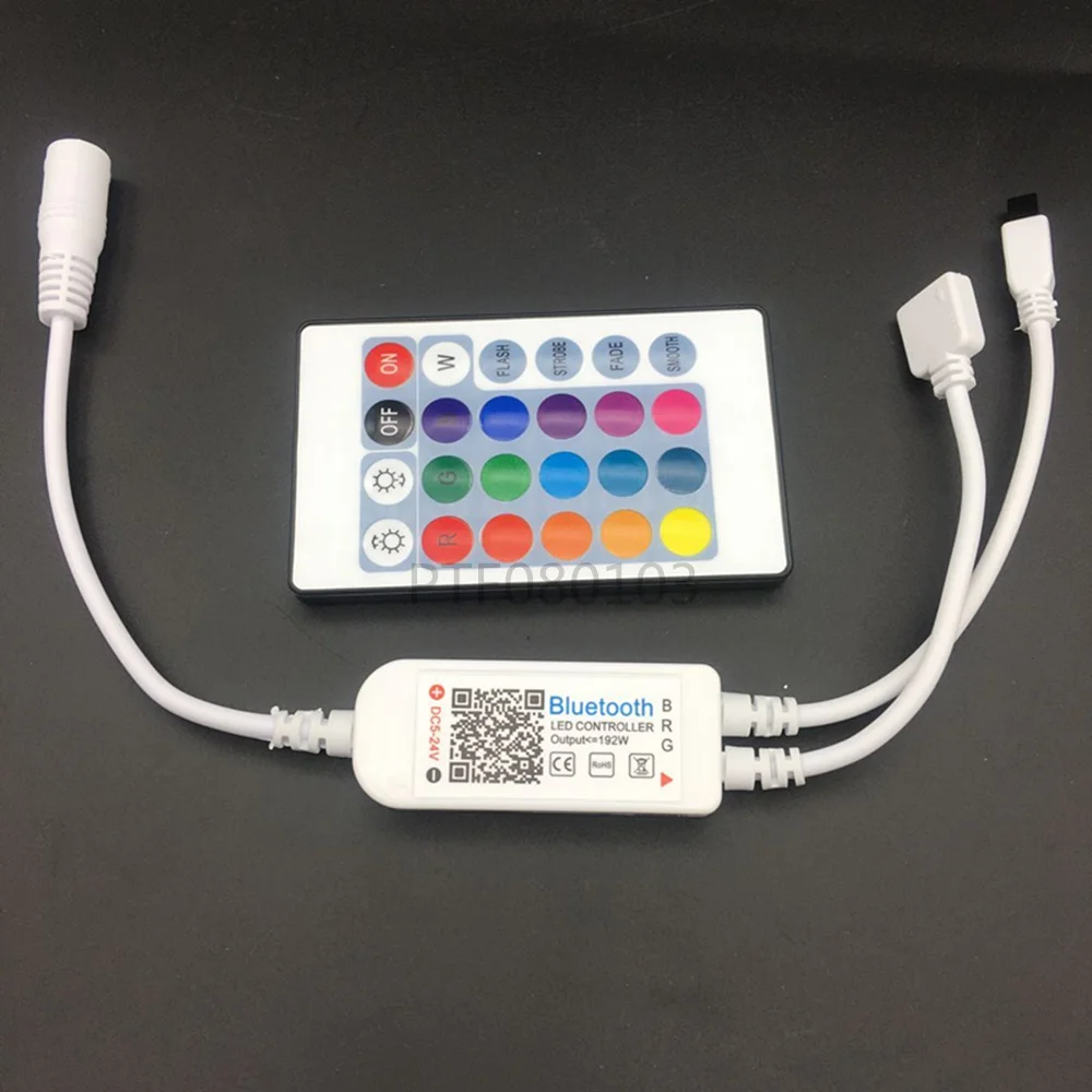 Wi Fi музыка ИК/РФ удаленный смартфон WiFi LED RGB контроллер приложение + 24key управление