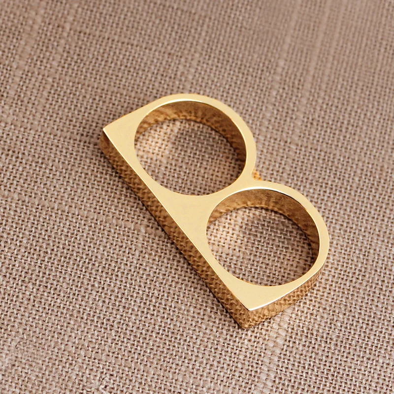 New men's retro punk style exaggerated double finger ring personality selling fast | Украшения и аксессуары