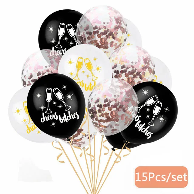 party balloons 1 Glazovin вечерние шары ура суки письмо латексная Роза золотистый воздушный шар ура суки вечерние украшения 12 inch блесток латексных воздушных шаров - Цвет: party balloons 1