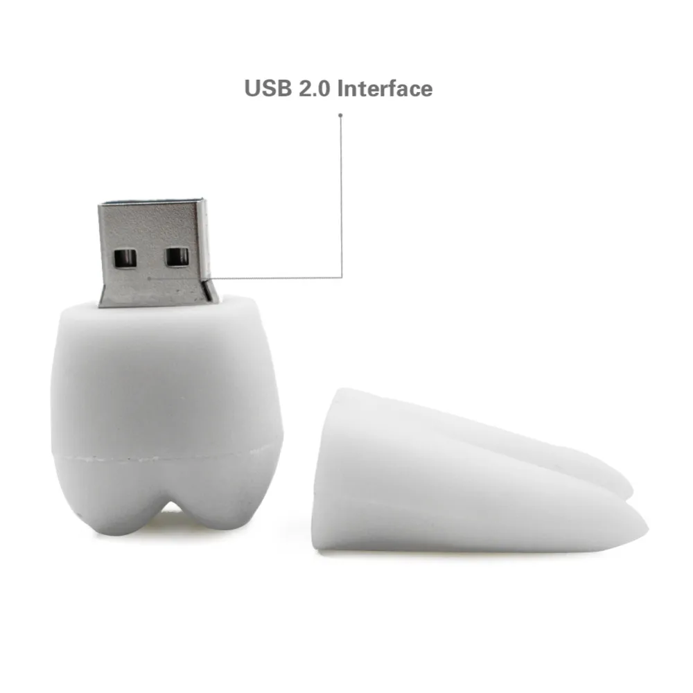 Высокое качество, новейшая ручка-накопитель в форме зуба, 4G/8G/16G/32G/64G/128G, USB 2,0 карта памяти, USB флеш-накопитель