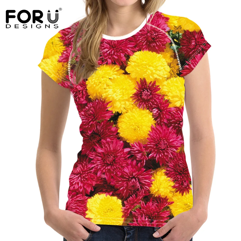 Женская футболка с коротким рукавом и цветочным принтом|clothes for|tee shirtt shirt floral |