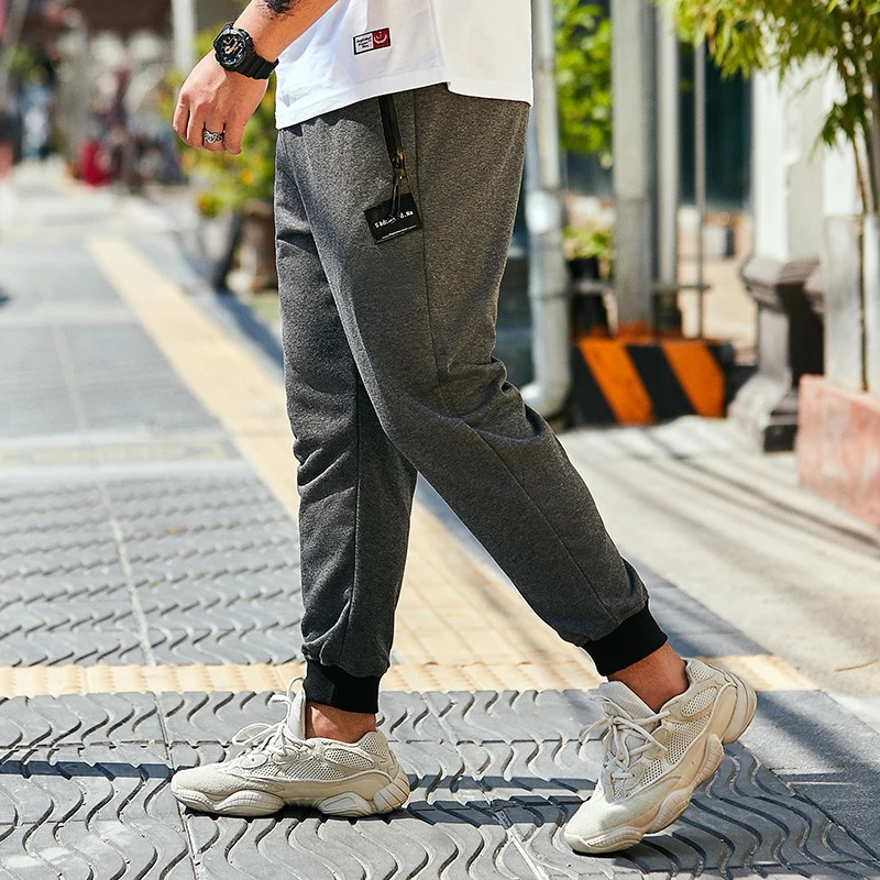 Мужские непромокаемые брюки на молнии с карманами повседневные спортивные штаны