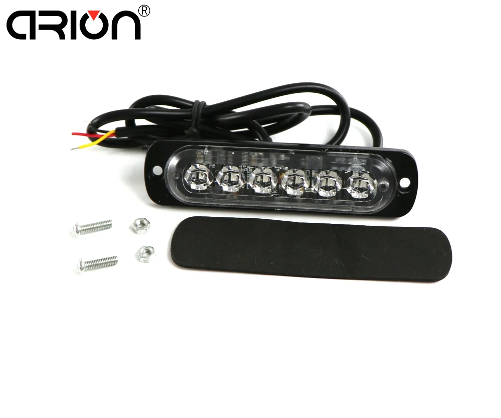 Супер яркий белый янтарно желтый 6 Светодиодный Боковой стробоскоп для