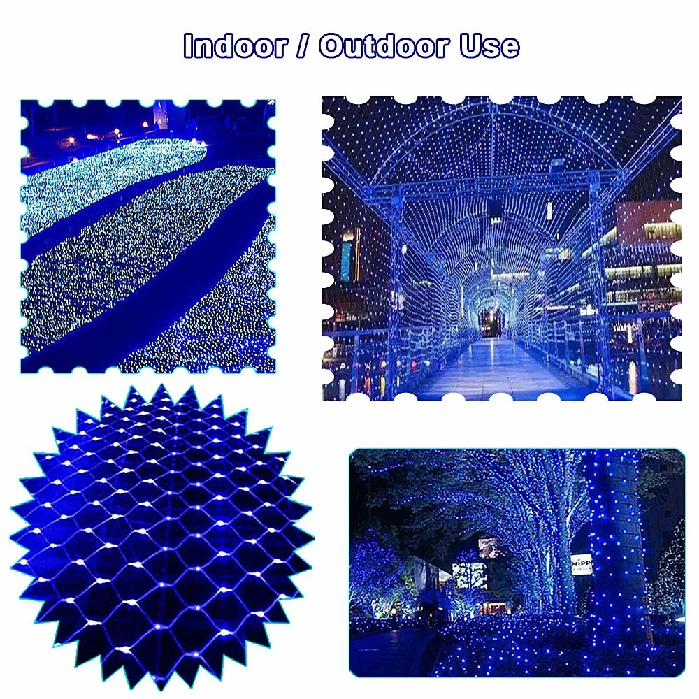 LED Fairy Lights Outdoor Garden String Lights Holiday Garland For Decoration LED Chain Holiday Patio Lighting 220V Net Mesh Lamp