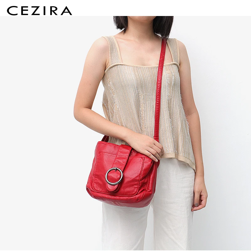 CEZIRA, яркие цвета, женские сумки с клапаном, из искусственной кожи, сумка через плечо, роскошный бренд, сумки-мессенджеры, кожаная сумка на плечо