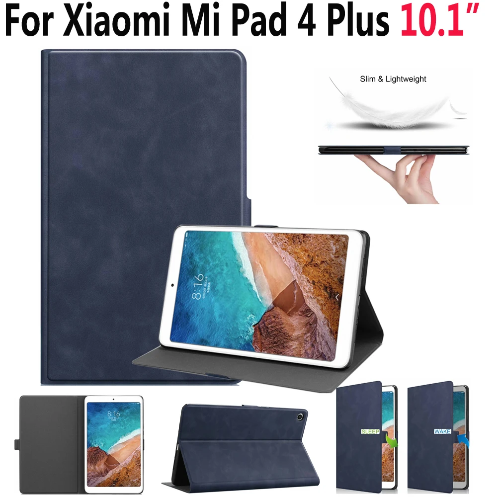 Кожаный чехол с откидной крышкой для Xiaomi Mi Pad/MiPad 4 Plus 10 1 &quot тонкий ударопрочный